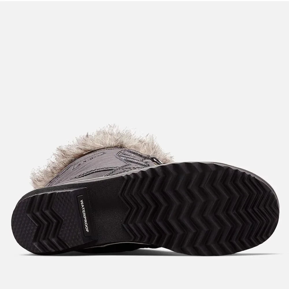 NWT Sorel Women's Tofino 2 Wp Winter Boots Black Stone Fur with‎ Faux Fur Trim 5